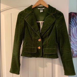 Soundgirl Small Green Corduroy Jacket Wooden ❤️